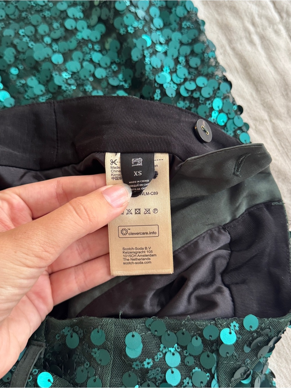 Scotch and Soda teal sequined skirt - Picture 6 of 6